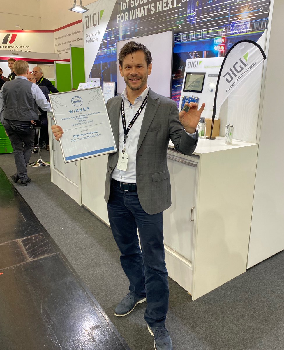 antoniocirella's tweet image. Premio #iot per @digidotcom a #ele22 #electronica2022 #mp1core