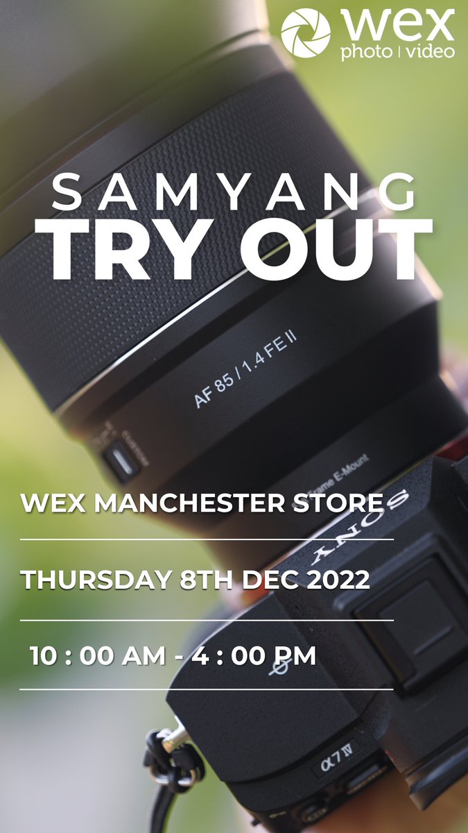 HoldanBlog's tweet photo. Two #Samyang try-out events coming to @wextweets stores - #Manchester and #Birmingham in early December with our #TechSpecalist @MarcusSwales
Get your FREE tickets here:
https://t.co/1Ww2T0YKuW
https://t.co/M4McbNr6jc
#instoreevent #photographyevent #photographers https://t.co/D8up9GzHiB