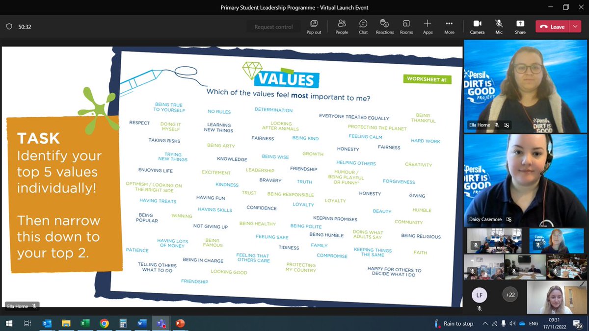 UL_Partnership's tweet image. Pupils are being introduced to the idea of shared values and what they have in common as a group. Lots of shared values appearing on our virtual whiteboard! #StudentLeadership #SchoolPartnerships #EducationwithCharacter @FutureFound #DirtisGood 🌎🏆