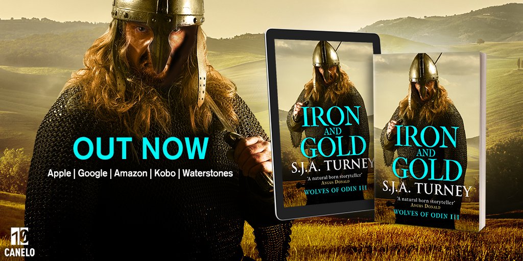 Craig_Lye's tweet photo. Happy publication day @SJATurney! #IronandGold is out TODAY from @canelo_co in ebk and pbk, and already racing up the charts! 3rd in the #WolvesofOdin series, Halfdan and his band are in Italy, and the scent of gold is in the air... Get your copy here: https://t.co/tZLEq7iRXj https://t.co/TSd49UFIau