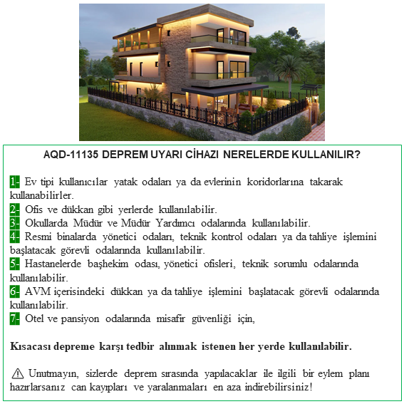 ElektroAntronik's tweet photo. AQD-11135 Deprem Uyarı Cihazı Nerelerde Kullanılır?

https://t.co/sShkoN4SZB
#depremuyarıcihazı #depremdedektörü #güvendekal #tedbiral #iyihisset https://t.co/tH2wWQ69U5