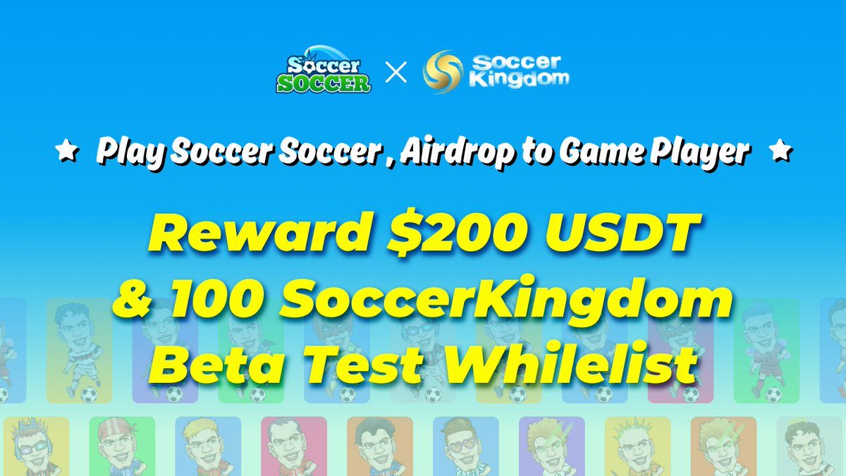 Let's play #SoccerSoccer for #SoccerKingdom beta version🤩
🎁Win $200USDT &amp; 100 Beta Test Whilelist

Rules:
✅Click to play: soccersoccer.skt.football
✅Follow+Like+RT Tag 3 Friends
✅Reply Game Screenshots👇

First come, better probability
⏰Ends November 21
#Airdrops #Giveaways