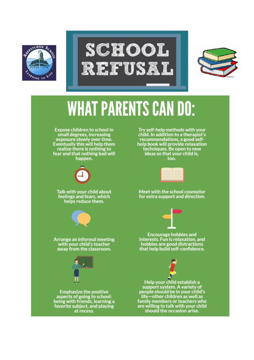 aberattendance's tweet photo. Some useful tips for parents to use if their child is refusing. #BeInEveryday #ThinkOfYourFuture https://t.co/6G5WQWVSTH