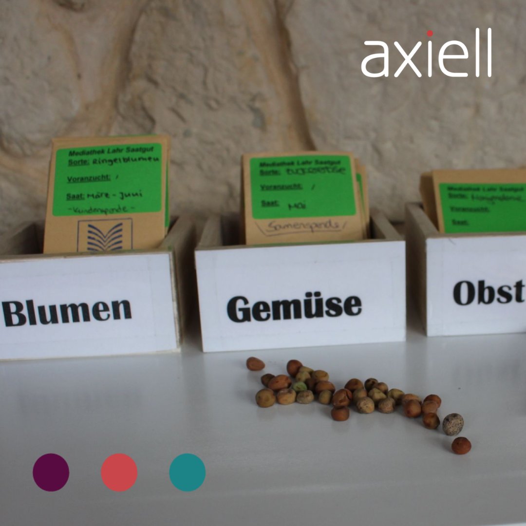 Axiell_DACH's tweet photo. 👉 Customer Story des Monats: In der Mediathek Lahr können Nutzer*innen nicht nur die verschiedensten Medien 📚 💻 ausleihen, sondern auch Saatgut für vielfältige Pflanzenarten 🌱.

Mehr in unserem Blogbeitrag:
https://t.co/Hdt9IqacyG

#nachhaltigkeit #axiell #saatgutbibliothek https://t.co/xq8sJXgfO8