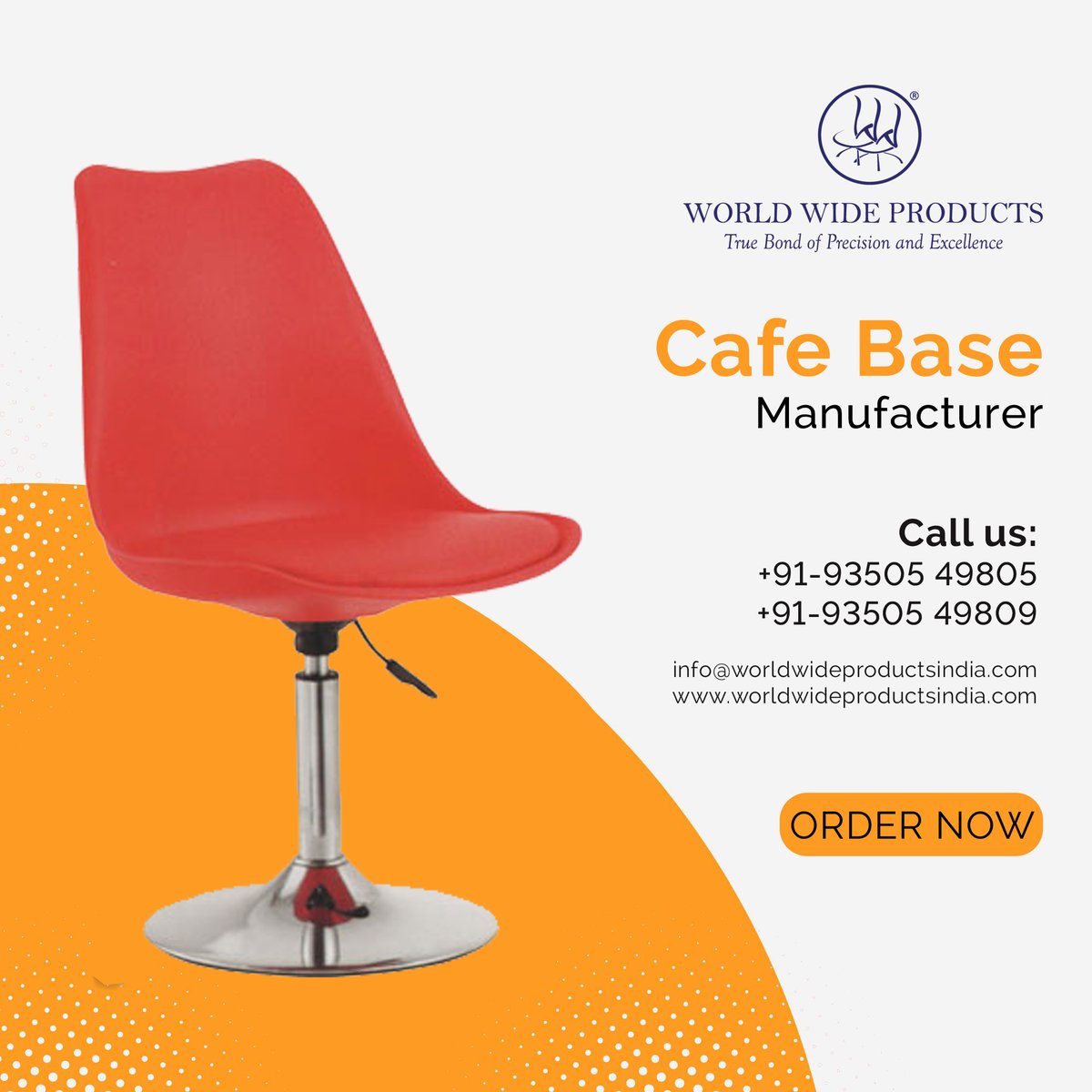 Wwp_india's tweet photo. Cafe Base Manufacturer
Application : Office, Restaurant, Cafeterios and MC- Donalds Type Floor Areas.
#Cafebase #Manufacturer #Furniture #Restaurant #Cafeterios #Office #Supplier #Metal #Highquality #Chrome #Floorareas #makeinindia #india https://t.co/3EeukOnHqy