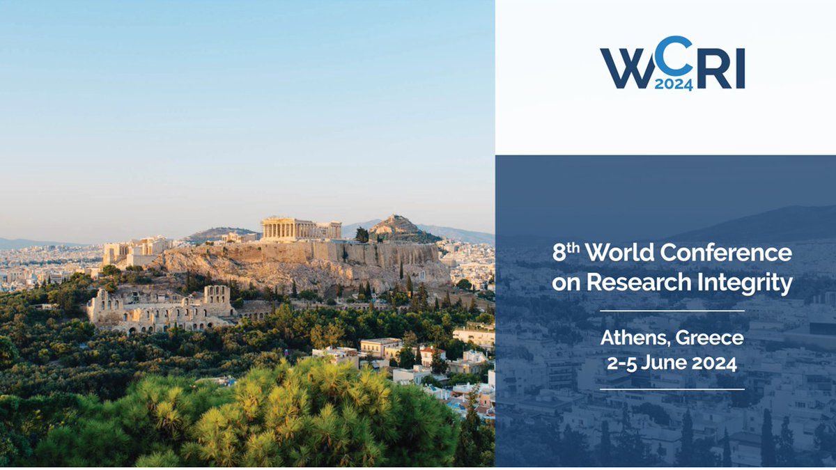 📢📢We're pleased to announce that the #WCRI2024 will be held in Athens, Greece from 2-5 June. 📢📢 Come join us as we advance #ResearchIntegrity, network with colleagues and empower researchers, research managers and institutional leaders. More info to follow soon...