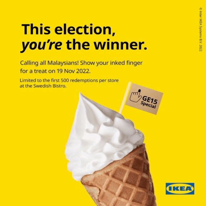 UndiBanjir's tweet photo. If you need another incentive to #UndiBanjir, flash your indelibly-inked finger at these retailers for freebies and discounts post-voting: https://t.co/4NLeS2RCMA
