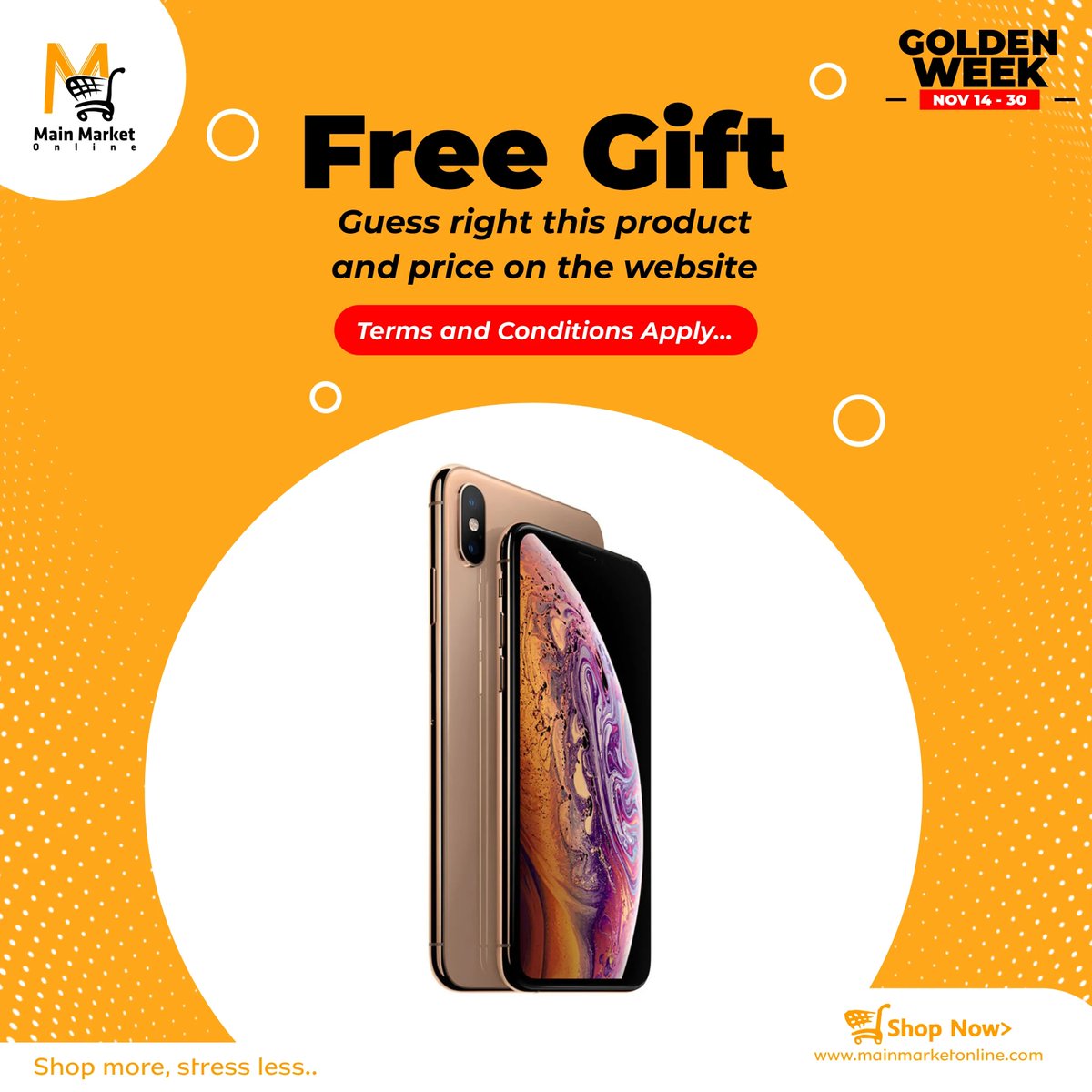 MainMarket's tweet photo. Hey Goldies,
Here's an opportunity, for you to win an amazing gift from us today. All you gotta do is....
Guess the correct name and prize of this product on our website.
Drop your answers in the comments.
LETS GO!!!!
T&C apply
#MainMarketOnline #GoldenWeek #GoldenWeekSales https://t.co/8Y6xahmSet