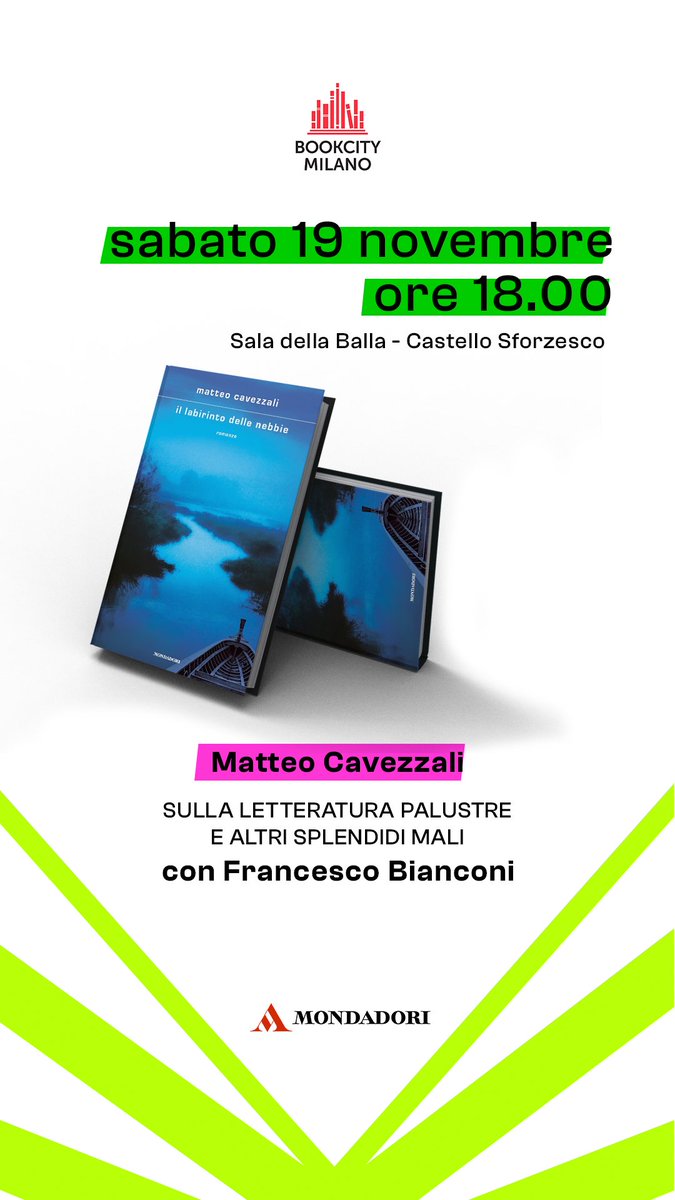 Sabato a <a href="/BOOKCITYMILANO/">BookCity Milano</a> con <a href="/FBianconi/">Francesco Bianconi</a> <a href="/Mondadori/">Mondadori</a>