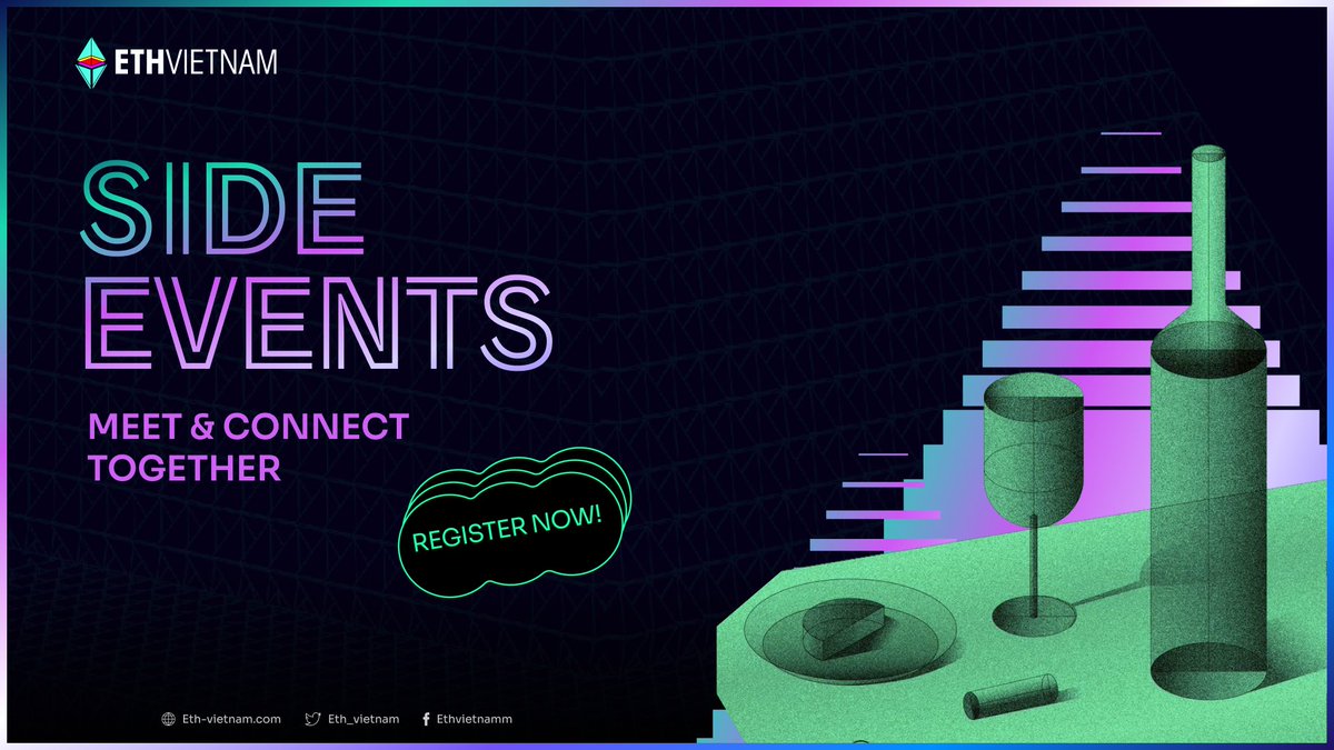 eth_vietnam's tweet image. 📢 BREAKING! THE SIDE EVENTS YOU CAN&apos;T MISS!

🔥Checkout event calendar and registration link
bit.ly/3Ej8MCB

Join side events to chill and network with professionals, discuss interesting blockchain-related issues, make new friends, and interact with other crypto lovers.