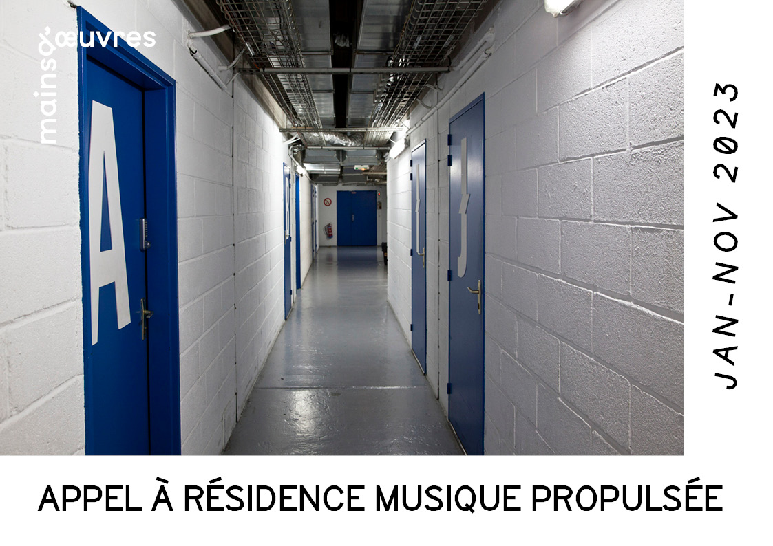 ▌APPEL À RÉSIDENCE DE MUSIQUE PROPULSÉE ▌
Dépôt du dossier : jusqu’au 30 novembre 2022 inclus
Date de démarrage de la résidence envisagée : mi-janvier 2023
↝ Toutes les infos ici : bit.ly/3g1spac
↝ Consulter/télécharger directement l'appel : bit.ly/3hLIBgc