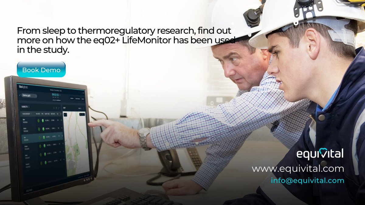 Equivital's tweet photo. Contact us to find out how we can help with your #physiologicaldata capture and heat stress research
From sleep to #thermoregulatory #research, find out more on how the eq02+ LifeMonitor has been used in the study:
https://t.co/KcJRUyrysL
https://t.co/QBlJklnRxw
@covcampus https://t.co/YqDKcIcKbP