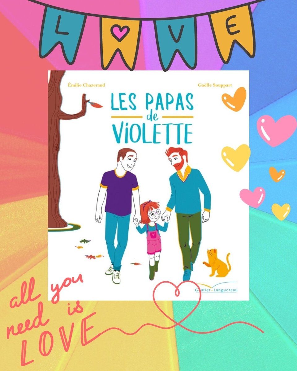 chamallowsread's tweet image. Les papas de Violette 💙

- &quot;C&apos;est une maladie d&apos;avoir deux papas ?
- N&apos;importe quoi, dit Violette.
Mes papas, ils s&apos;occupent trop bien de moi.
Je les aime tous les deux, et puis c&apos;est tout.&quot;

Un bel album très tendre pour évoquer tout simplement les familles homoparentales.