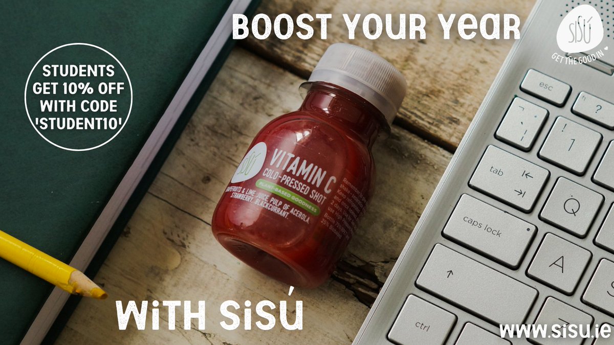 Happy #InternationalStudentDay! Fuel your body with the power of plants through our shots, juices and organic kombucha.

SiSú is giving students a 10% discount when you use code 'STUDENT10' at checkout.

#GetTheGoodIn with SiSú
