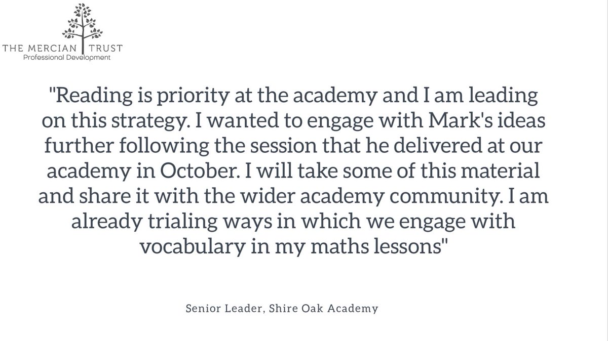 MercianTrustCPD's tweet photo. We're getting some really positive feedback about @markharristeach 's session on disciplinary reading. Mark will share some of his materials from this session shortly. #goodrighttrue #merciancpd #reading https://t.co/RR8ZAqVhl7