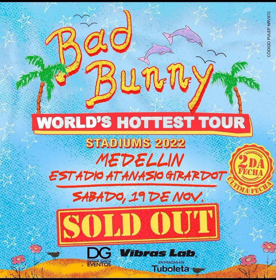 rhaamze's tweet photo. 🛑🛑Busco boleta para Bad Bunny el 19NOV, norte alta.🛑🛑

Si conocen de alguien confiable que tenga una y a bien precio, se los agradecería que me dijeran.

@EventosGayMed 
También ayuda sus rt.
Gracias 🫶
O al 3135030423.📍 https://t.co/TgFdMlMkGH