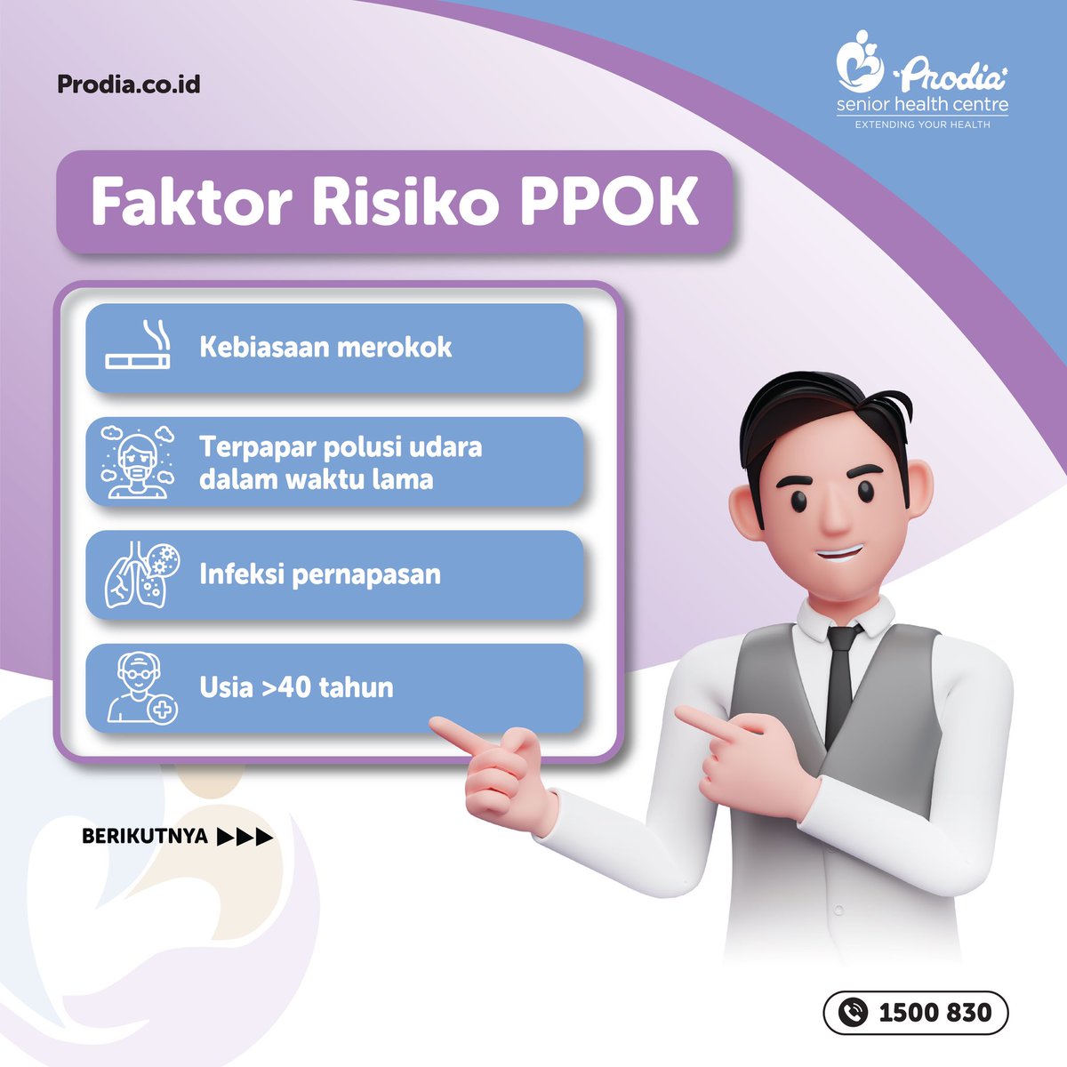 prodia_senior's tweet photo. COPD berkembang secara perlahan dan sering kali tidak disadari oleh penderitanya. Mengetahui beberapa cara yg dapat dilakukan utk menjaga kesehatan organ pernapasan akan sangat membantu mengurangi risikonya.
#PPOK #PenyakitParu #SakitParu https://t.co/Fuq0NRa6d7