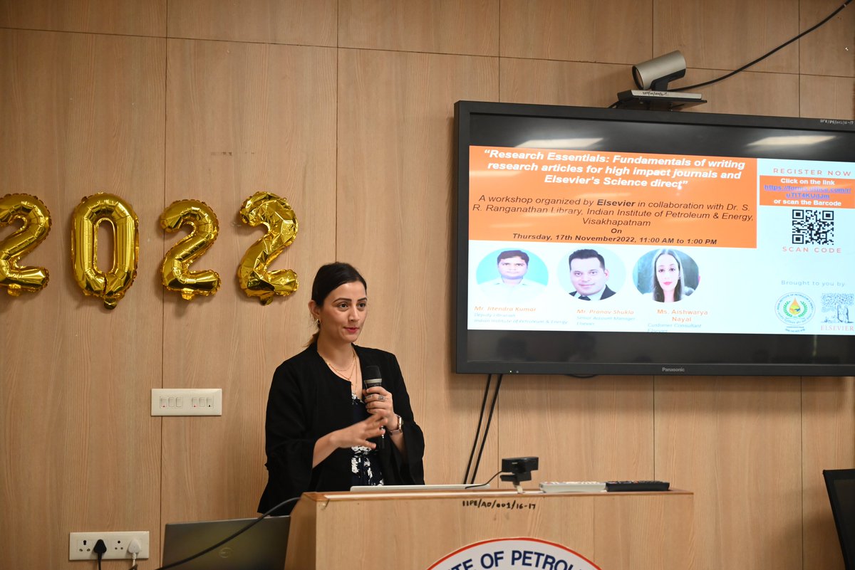 IIPE_vizag's tweet photo. A workshop on "Research Essentials: Fundamentals of writing research articles for high journals and Elsevier's science direct" was organized by IIPE today in collaboration with Elsevier.
#jeeadvanced2022 #jee #iit #iitjee #ministryofeducation #MoPNG #hpcl #iocl #gail #oil #ongc https://t.co/H3tKujfFwS