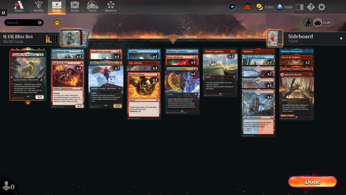 I returned, taking some numbers with me.
Top 100!
90% -> 28-3 (Total Result)
100% ->16-0 (Last Session)
<a href="/mtgazone/">MTG Arena Zone</a> <a href="/ArenaDecklists/">Arena Decklists</a> <a href="/fireshoes/">Robert Taylor🔥</a> #MTGArena
mtgazone.com/user-decks/v3d…
Thanks to <a href="/DoggertQBones/">Robert Lee</a> for the list.