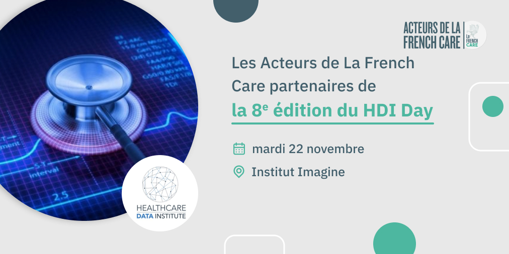 ActFrenchCare's tweet photo. Les @ActFrenchCare 🐓 partenaires de la 8ème édition du #HDIDay @HCDataInstitute, sur le thème « La santé de demain sera algorithmique : fiction ou réalité ? »
📅 22 Novembre dès 13h30
📍Institut Imagine (Paris 15e)
👉 Programme et inscriptions ici : https://t.co/5imixSFHYT https://t.co/C4yXSXn1gE
