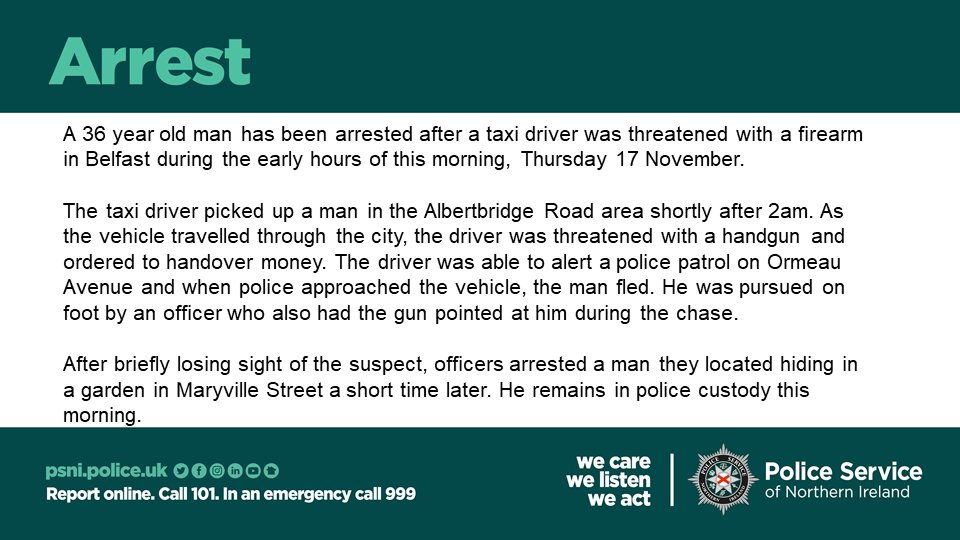 PoliceServiceNI tweet picture