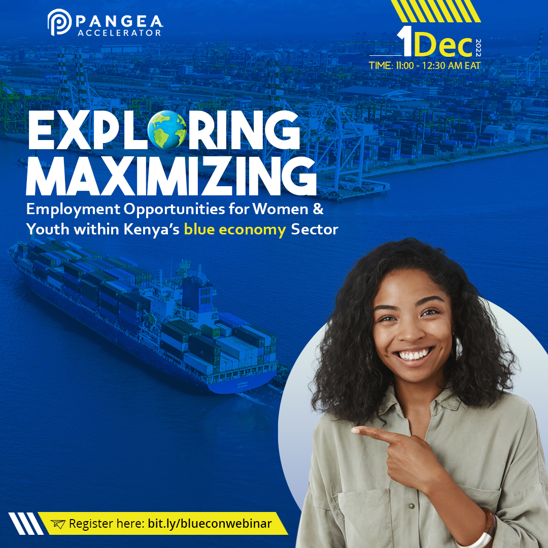 Join us for a webinar on ‘Exploring and Maximizing Employment Opportunities for Women and Youth within Kenya’s Blue Economy Sector’ 

1st Dec 2022, 11.00 A.M - 12.30 P.M(EAT) 

Register here: forms.gle/AErSPoCMXpq3zj… 

#womenempowerment #youthempowerment #jobcreation #blueeconomy
