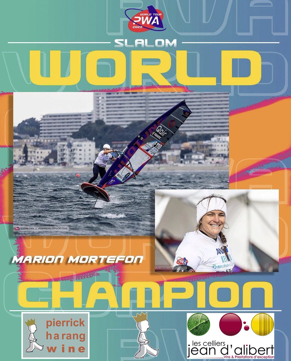 Toutes nos félicitations à @marion_mortefon pour son titre de Championne du Monde de Slalom PWA 2022! 
Nous sommes très heureux pour toi et très fiers de t’accompagner. 
Merci d’avoir porter nos couleurs et emmené Balthazar sur la plus haute marche du podium mondial.