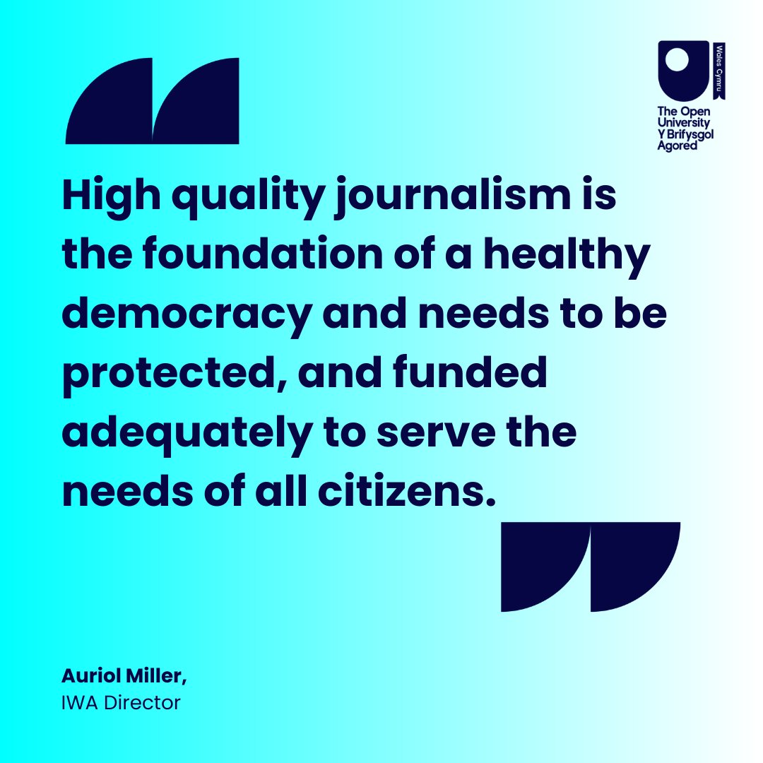 NEWS: 'Good quality journalism should be classed as a public service'

open.ac.uk/wales/en/news/…