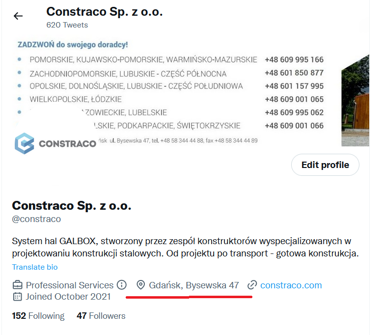 constraco's tweet photo. Dodaliśmy do profilu lokalizację firmy #constraco #whereisconstraco https://t.co/YuyoiNQU8u