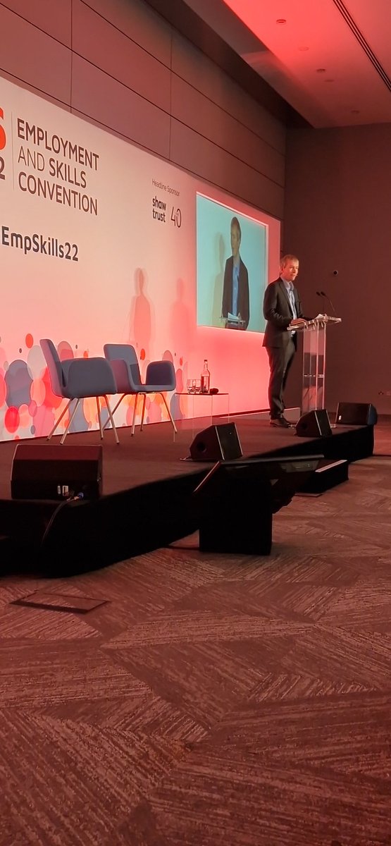 Emma_CogniSoft's tweet photo. Stephen Evans from @LearnWorkUK opens the 2022 Employment and Skills Convention in Birmingham, discussing the need for investment in Skills and Employability. https://t.co/5WGU6Zl5oE
