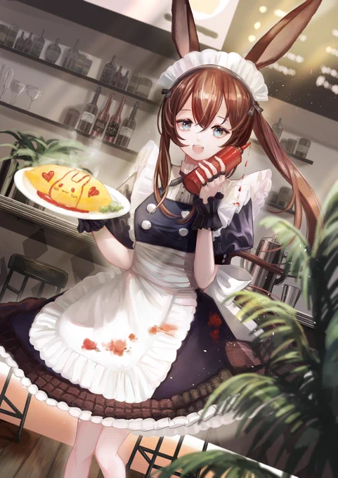 #今年もあと1ヶ月になりましたが画力がどうなったか見てみましょう実は去年のロドスカフェアーミヤと対象的な構図でケルシー先生描きましたどっちも好きな絵にできて良かった 