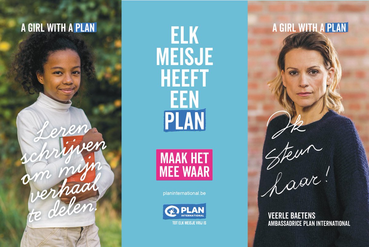 Elk meisje heeft een plan. Veerle Baetens, @DamenKaren en @pharadeaguirre steunen hen. Jij ook? 👉bit.ly/3gbvEvx