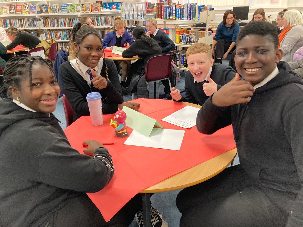 Our fab team representing <a href="/StJohnsOfficial/">St John's RC High School</a> in the Inter-School Literary Quiz to celebrate #BookWeekScotland Go The St John’s Book Knights!! <a href="/StJohnsEng/">StJohns RC HS English</a> #StJohnsLibrary