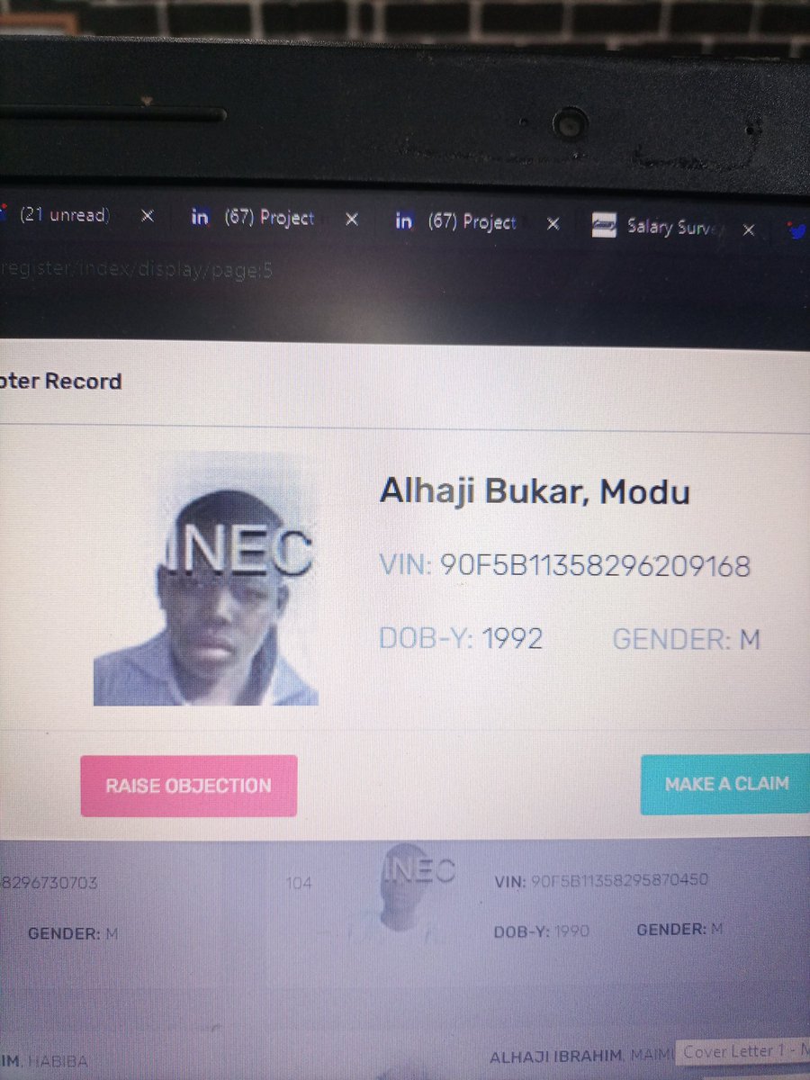 Bullsies's tweet photo. It is shocking that the fraud and criminality @inecnigeria is employing isn't making enough noise.

Of every 2 or 3 pages you are bound to see atleast 2 under aged registered voters all in the NORTH.

Why?

#InecCleanUp 
#inecfraud
#INECUnderageVoters https://t.co/784BcCZ10F