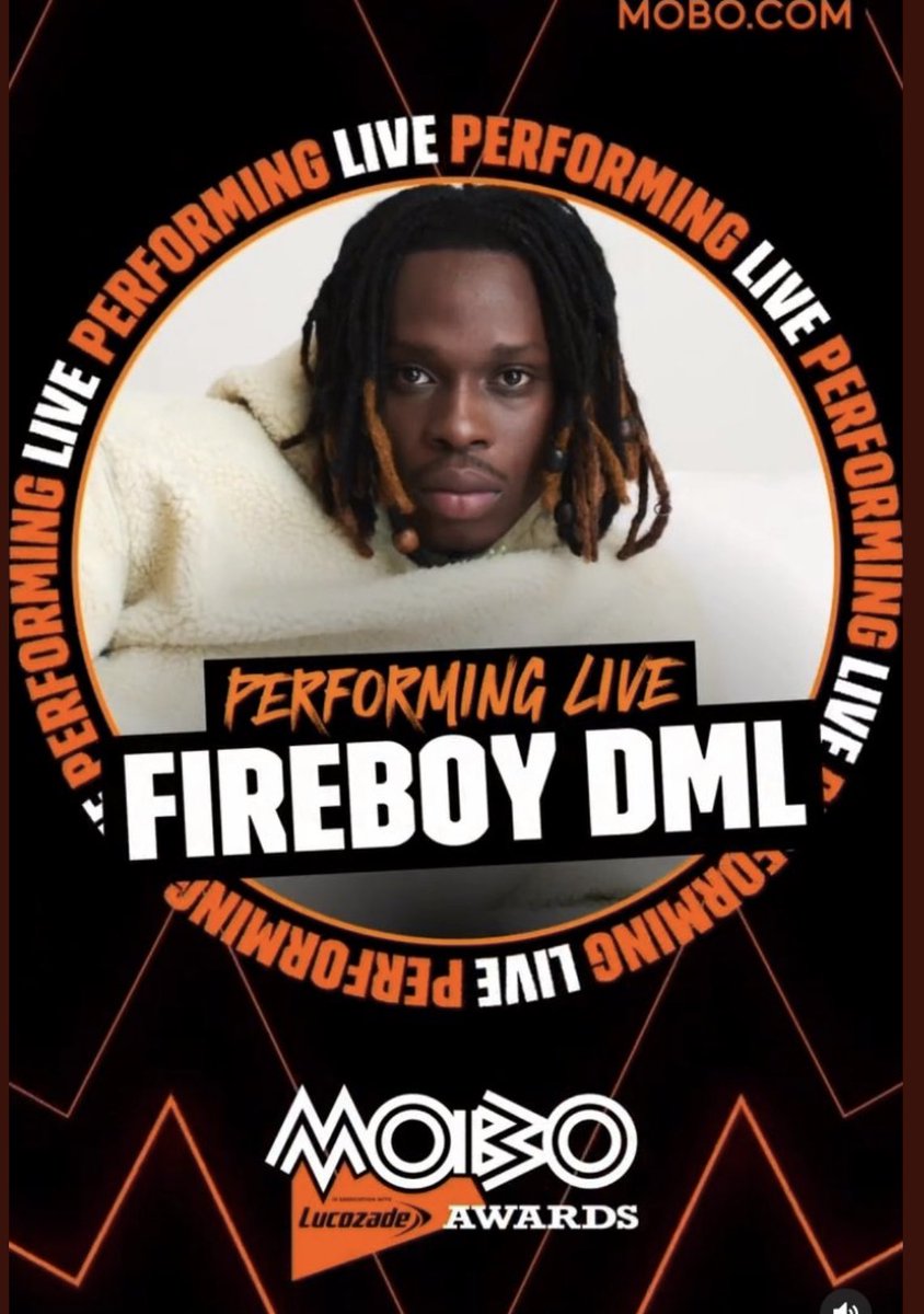 .@fireboydml will be performing live at the upcoming MOBO AWARDS 🇬🇧 🔥🚀 #MOBO25