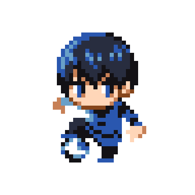 毎日ドット絵チャレンジ、 11月17日は「ブルーロック」から、潔くん