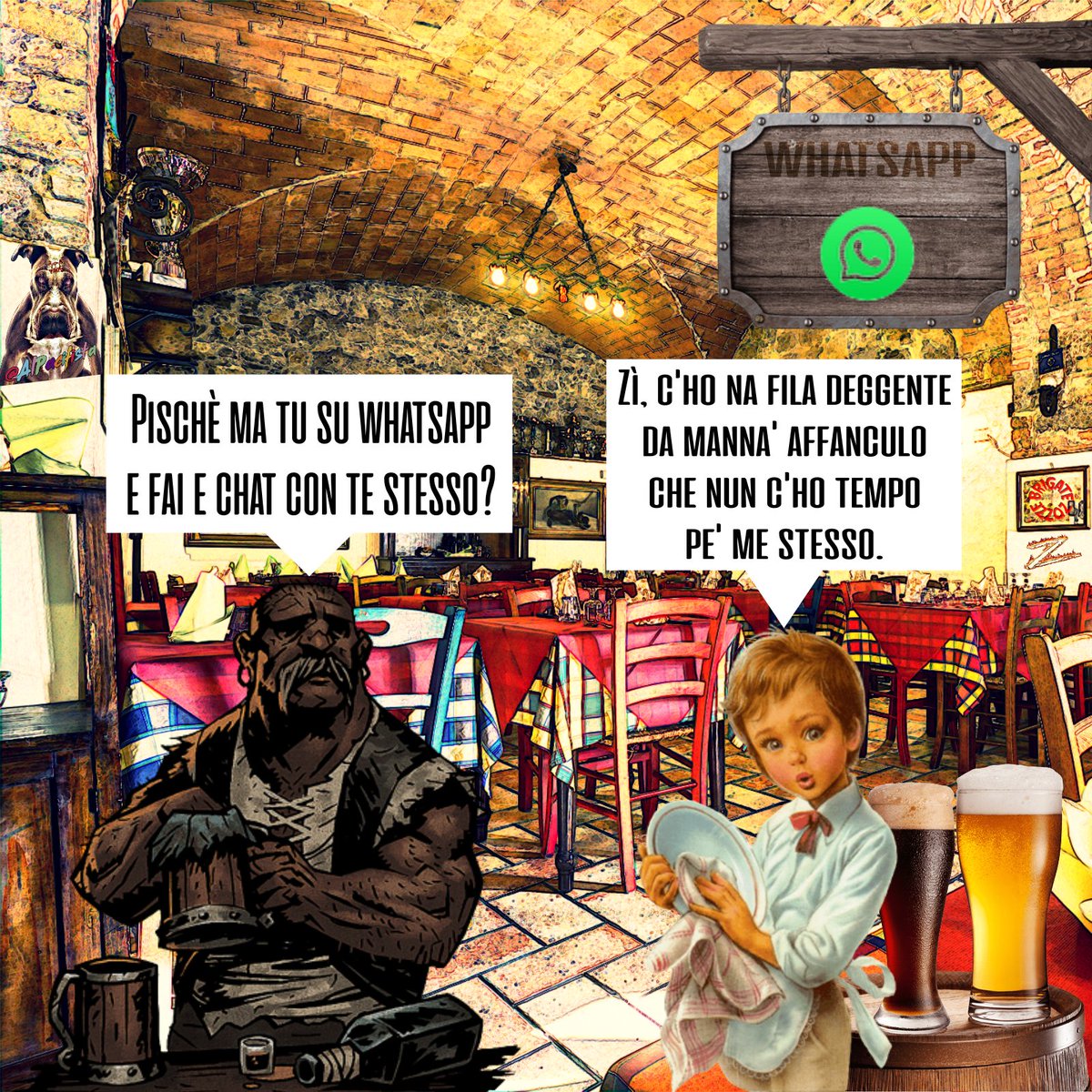 AlPacifista's tweet photo. L'oste chiama, Pischè risponde.
#Oste #PortaciDaBere #Pischè #MeStesso #TeStesso #WhatsApp #Osteria https://t.co/zVfqHh6ZFm
