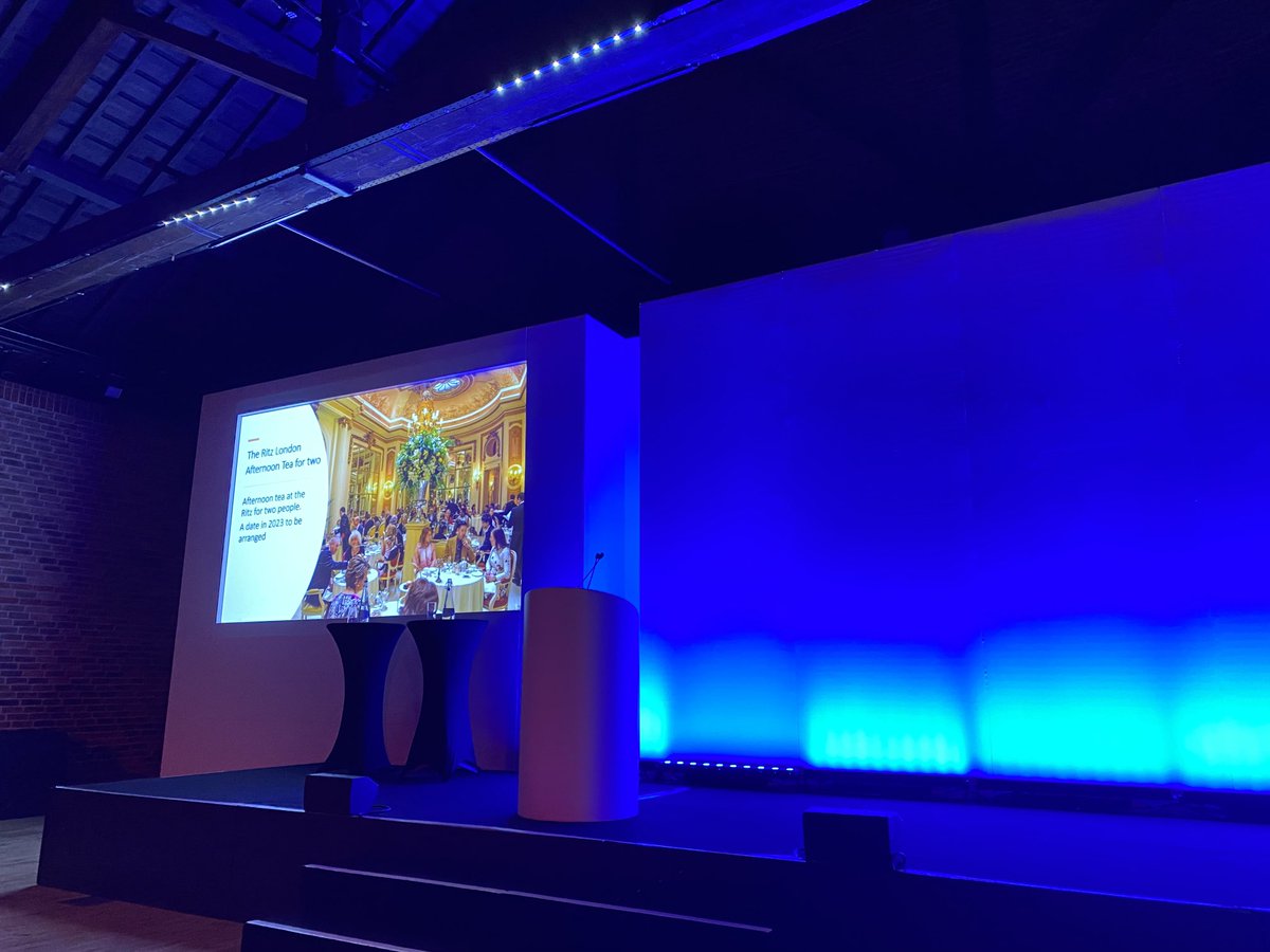 SOFHT 2022 lecture, lunch and awards ready to go - the stage looks superb, waiting for Matthew Fort to start proceedings ⁦<a href="/sofhtb78/">SOFHT</a>⁩ ⁦<a href="/matthewfort/">Matthew Fort</a>⁩ ⁦<a href="/GreatBritMenu/">GreatBritishMenu</a>⁩