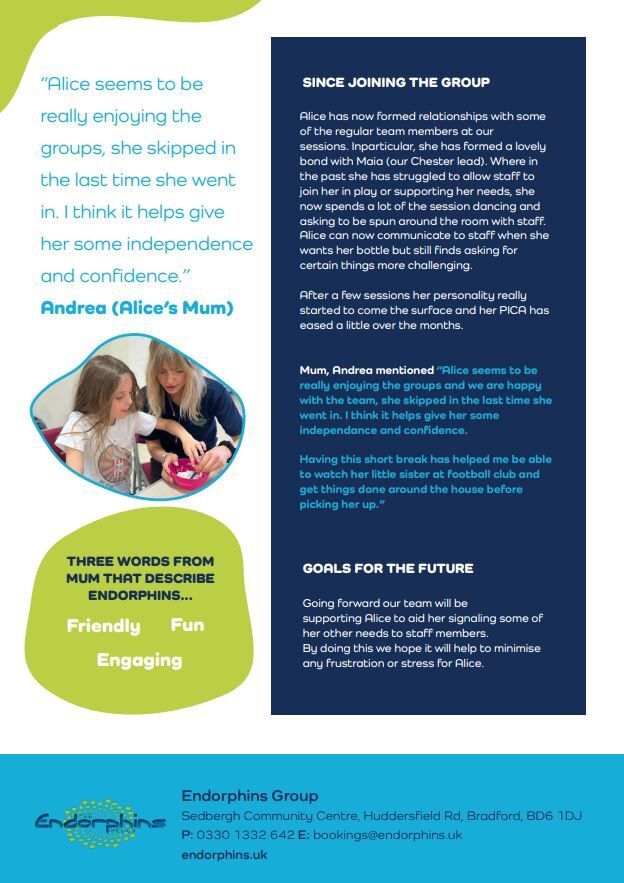 ⭐️Alices's Story⭐️

We love to see stories like Alice's, it really is so heart warming when we hear the feedback like we have with Alice and her Family.
endorphins.uk/events-page/

Please note - We have kindly been given permission to share Alice's story."
