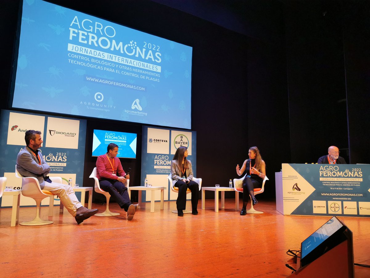 🗣️Alessandra Moccia. Senior Director, Global Regulatory Affairs <a href="/SuterraLLC/">Suterra</a>
¿Para cuándo el reglamento europeo de uso sostenible (en borrador) será una realidad en la que incluir las nuevas herramientas de #biocontrol? A debate hoy en #Agroferomonas2022

<a href="/agroferomonas/">Agroferomonas</a>