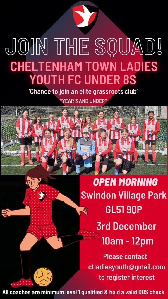 CTLadiesYouth's tweet photo. Has your Daughter been inspired by the Lionesses? If so and she is in Yr3 and looking to get into football, why not try our taster Open Morning on Sat 3rd December! Please register your interest to the email on the flyer ⚽️ #CTLFCYOUTH https://t.co/GThORKGlHR