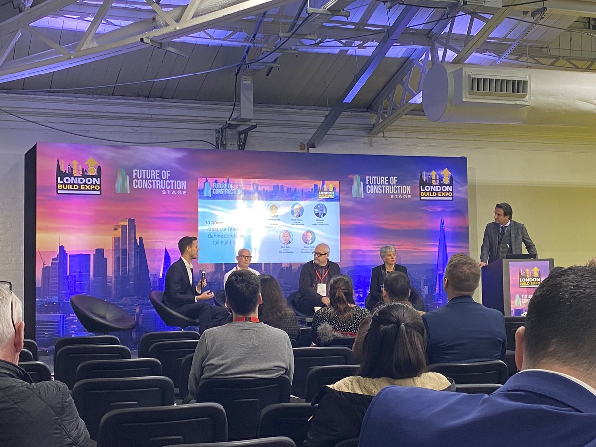 Really good to hear from the Leaders behind London’s tallest buildings. Particularly interesting to hear that we shouldn’t build towers, but build communities with height. #LondonBuildExpo2022