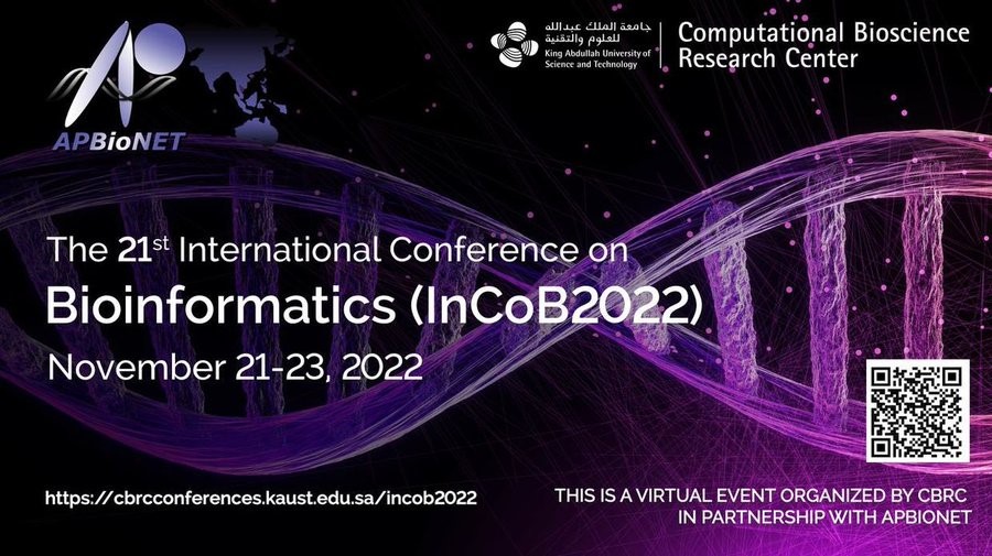 We are co-organising an Education Track session with @APBioNetorg for #InCoB2022 

Dr Rachel Berkson @RGBerkson, our online courses lead, will chair the session 

@eventsWCS 

There is still time to register for the conference 
👇
cbrcconferences.kaust.edu.sa/incob2022/regi…