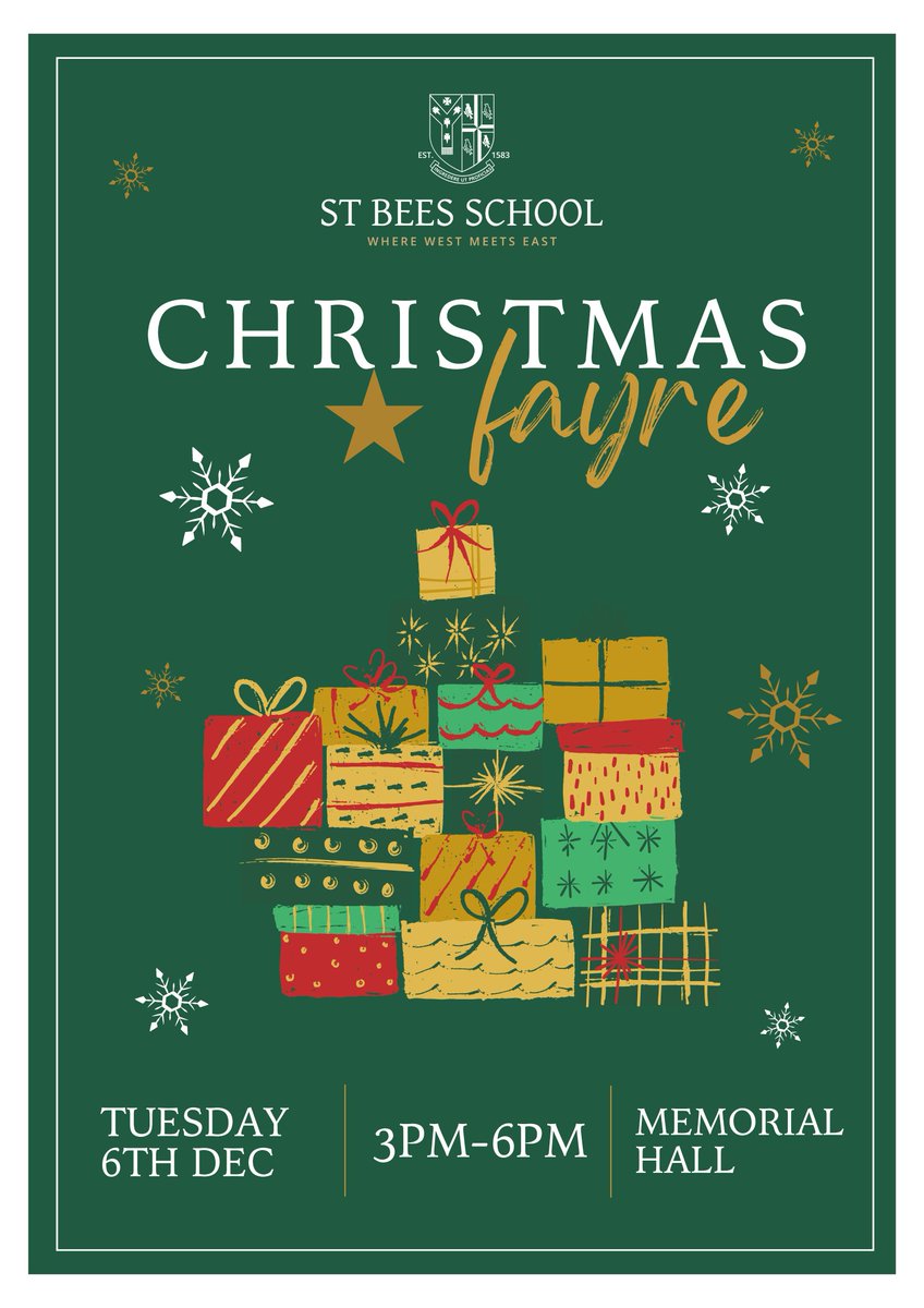 🎄Come on down to our annual Christmas Fayre on Tuesday 6th December!

🎁 We will be joined by a wide range of small local businesses and their stalls, with gifts and goodies available to browse and buy.

Facebook event: facebook.com/events/9083336…