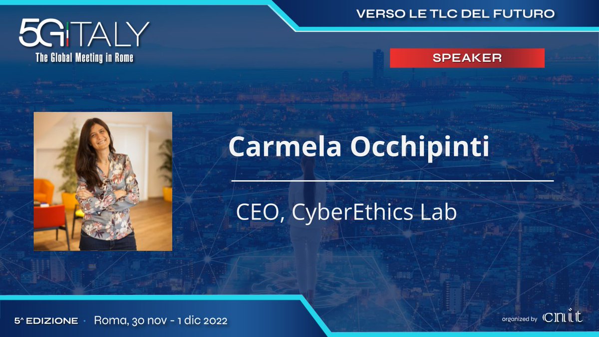 5G&Co. (@5gitaly) on Twitter photo #5GItaly2022 <a href="/cocchipin/">Occhipinti Carmela</a> interverrà il giorno 1 dicembre alla V edizione di 5G Italy – Verso le TLC del Futuro – a Roma. La conferenza si svolgerà in presenza e in streaming, al seguente link tutti i dettagli per partecipare: 🔗 lnkd.in/eB2JFudE
#5G #TLC #5GItaly2022 <a href="/cocchipin/">Occhipinti Carmela</a> interverrà il giorno 1 dicembre alla V edizione di 5G Italy – Verso le TLC del Futuro – a Roma. La conferenza si svolgerà in presenza e in streaming, al seguente link tutti i dettagli per partecipare: 🔗 lnkd.in/eB2JFudE
#5G #TLC