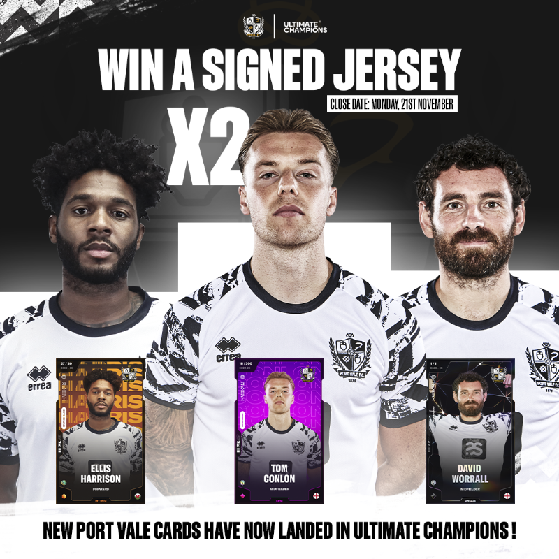 OfficialPVFC's tweet photo. #Ad

🚨 2x SIGNED SHIRT GIVEAWAY 🚨

Win a 22/23 signed #PVFC shirt thanks to our new-gen fantasy sports partner @UltiChamps!

To enter:
✅ Like &amp; RT
✅ Follow @UltiChamps
✅ Complete the free Ultimate Champions Draft and comment with your manager's name below
