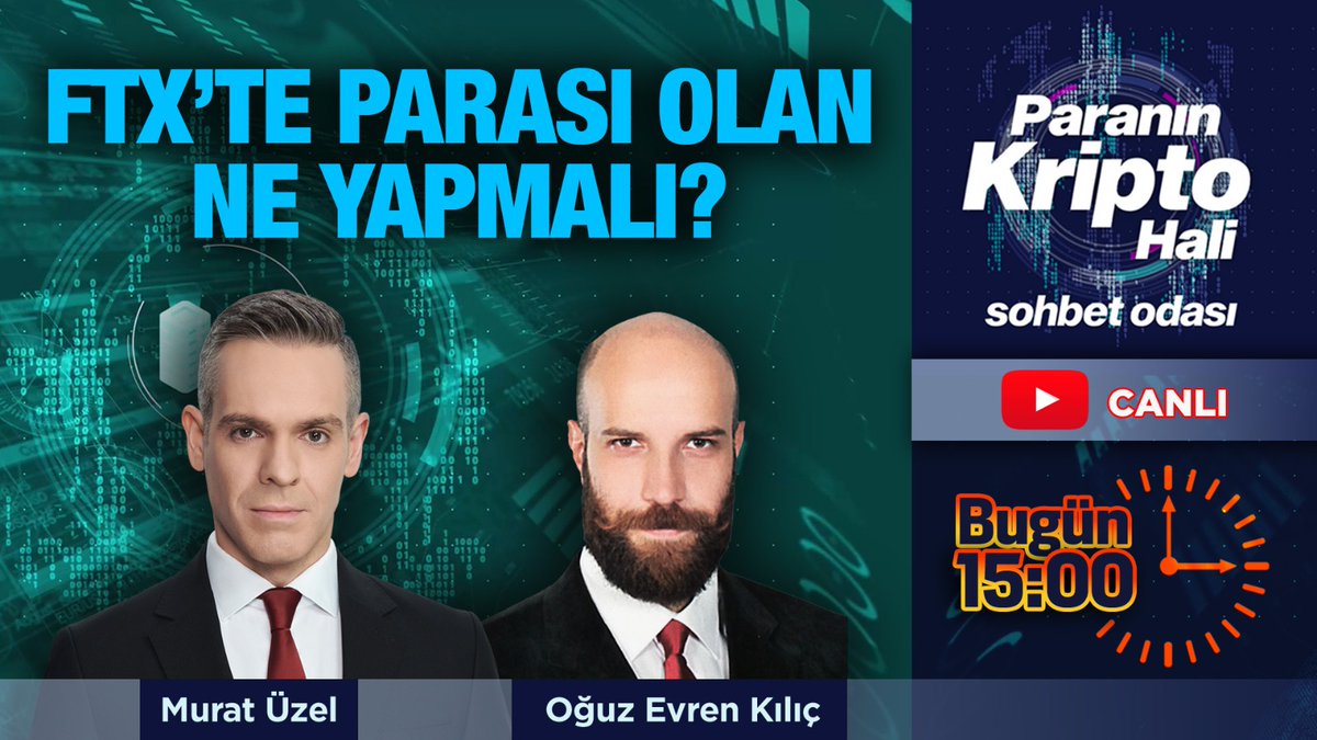 FTX'te parası olan ne yapmalı?

<a href="/murat_uzel/">MURAT ÜZEL</a>, <a href="/OguzEvrenKilic/">Av. Oğuz Evren Kılıç</a>

Paranın Kripto Hali Sohbet Odası, saat 15.00'da 👇

youtu.be/ijiwXK2np0A