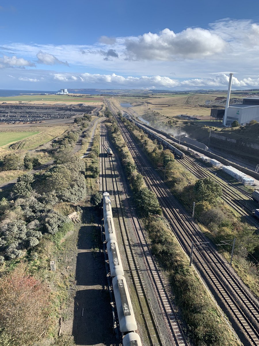 railfreightscot's tweet photo. Scottish Railfreight has saved 60 million lorry miles since COP26 was held in Scotland last year. We spoke to some of our customers to hear a bit more about why moving goods by rail is important to them https://t.co/mNDRpbqIo8 @TarmacLtd @CloburnQuarry @MossendPark https://t.co/e9DuwHXe3F