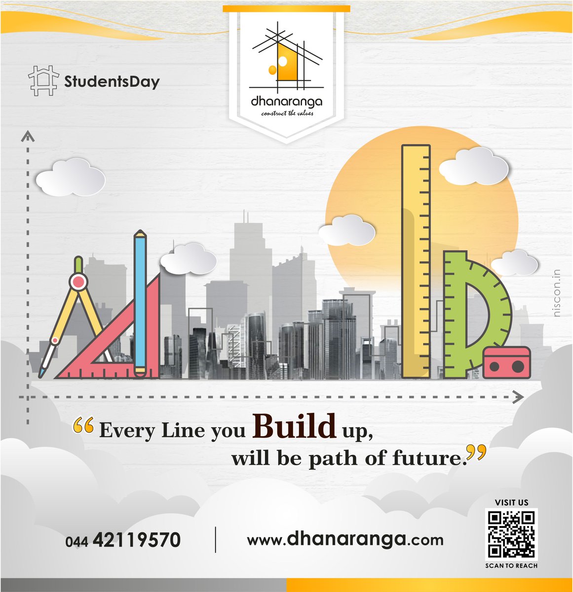 dhanaranga_com's tweet photo. #Dhanaranga wishing all the students great success and bright future. Keep smiling and manifest your dreams!
https://t.co/Y88Ln4BbQj
#InternationalStudentsDay #studentsday #studentday #BestBuilders #BuildingConstruction #Jv #HomeBuilderNear #Jointventure #Architect #Materials https://t.co/JhepiAwmh3