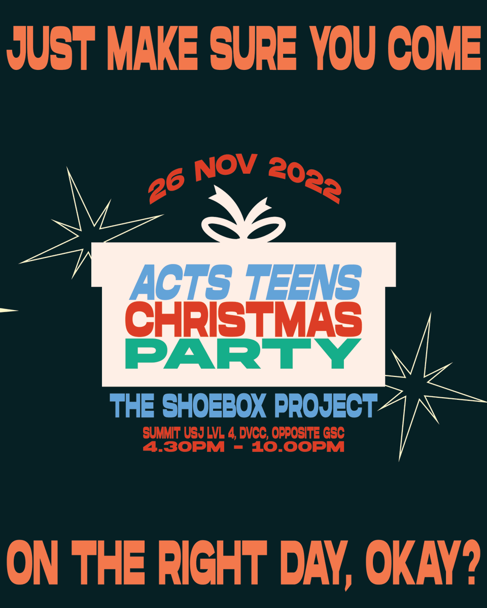 🚗 Need a ride to the biggest party of the year? NO PROBLEM. Just head on over to acts.onl/ATCP22Transport, fill in your details, and we'll sort it out for you and your friends, your kampung, your whole school!
-
#ActsTeens 
#ShoeboxProject22
#ActsTeensChristmasParty22